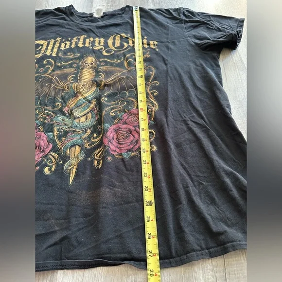 Motley Crue Exquisite‎ Dagger T-Shirt Black Size 2XL XXL Black Band - Picture 7 of 7